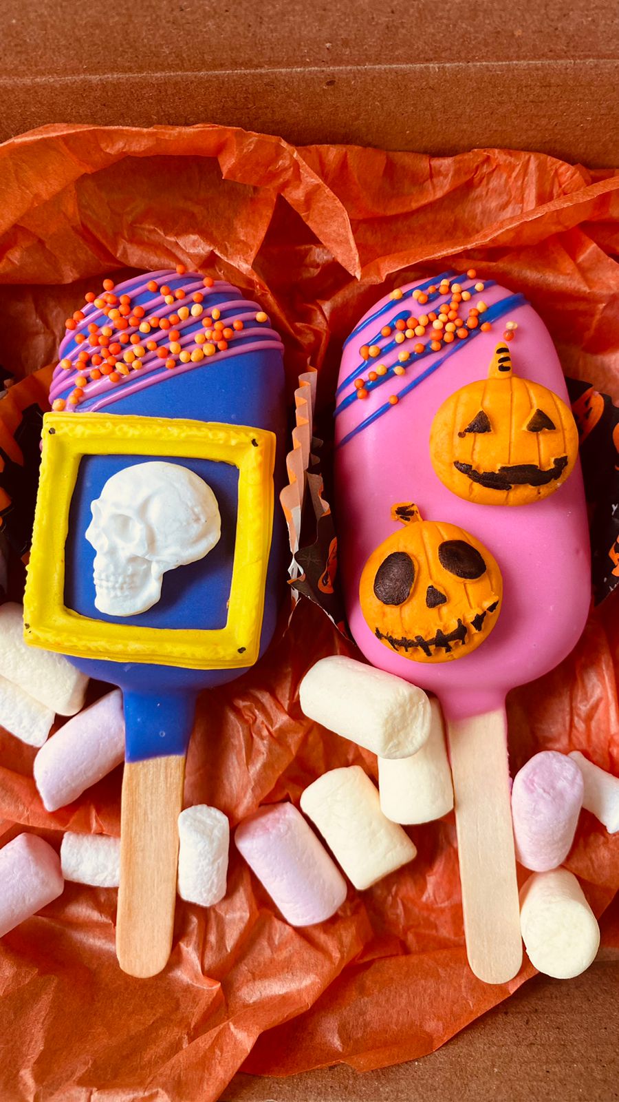 PALETAS DE TORTA HALLOWEEN