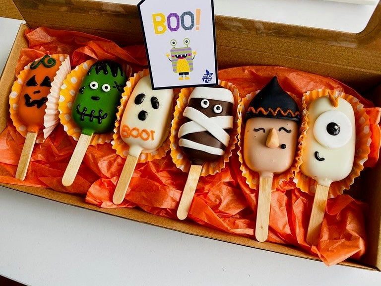 PALETAS DE TORTA HALLOWEEN